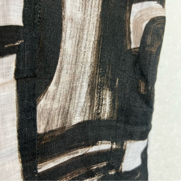 Lafayette 148 Wearable Art Geometric Print Sleeveless Tunic Top 100% Linen sz 4 - Picture 5 of 8